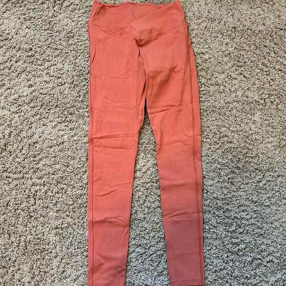 PINK Victoria's Secret Pants - Victoria Secret PINK burnt orange cross over cotton leggings Medium